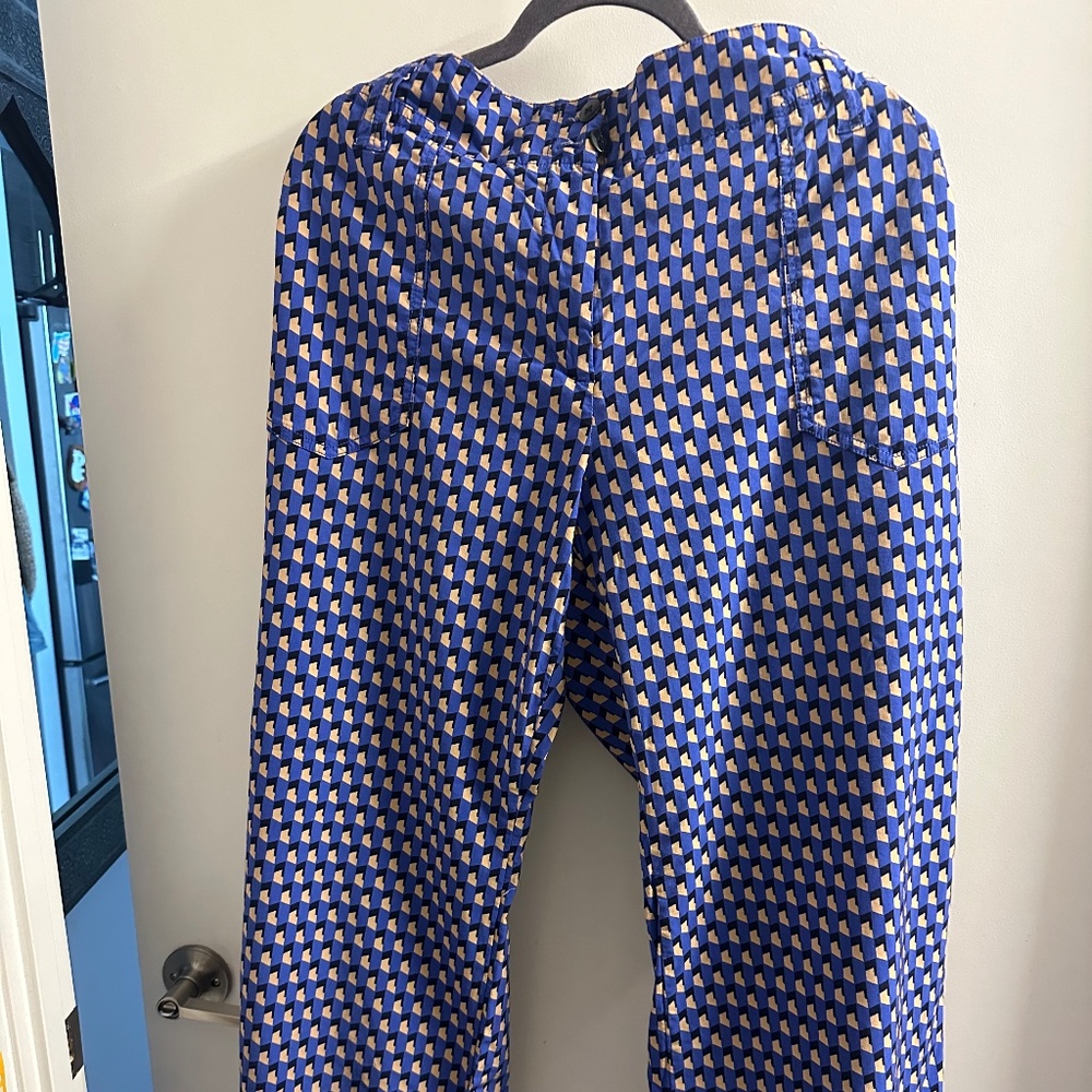 Anthropologie Maeve The Naomi Printed Wide-Leg Flare Pants Magic Fabric Size 18